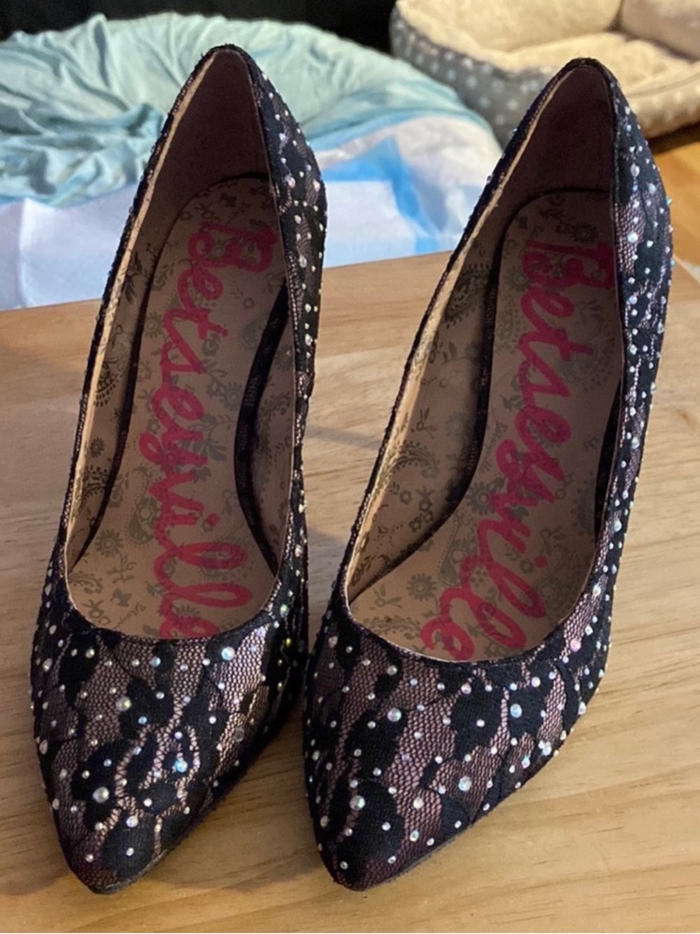 Betsey Johnson Sparkly Heels size 7.5